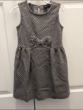 5/$35 Cynthia Rowley Girls Gray Polka Dot Dress – Size 5